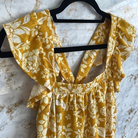 LC Lauren Conrad Floral Ruffled Sleeve Top l SIZE S - Picture 6 of 10